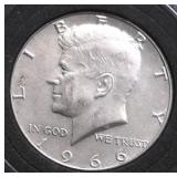 1966 CHOICE BU KENNEDY HALF DOLLAR