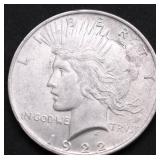 1922 PEACE DOLLAR AU