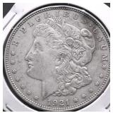 1921 MORGAN DOLLAR AU