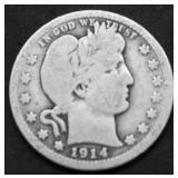 1914 BARBER QUARTER G