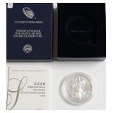 2020 W SILVER EAGLE W BOX PAPERS