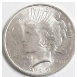1922 CHOICE BU PEACE DOLLAR