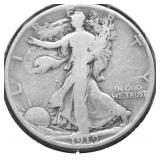 1919 D WALKING HALF DOLLAR VG