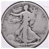 1919 S WALKI NG HALF DOLLAR VG