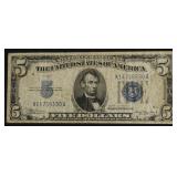 FIVE DOLLAR SILVER CERTIFICATE VF
