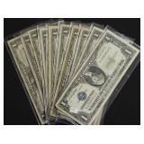 10 SILVER CERTIFICATES