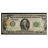 REDEMABLE IN GOLD 100$ FEDERAL RESERVE NOTE XF