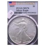 2025 PCGS MS70 SILVER EAGLE