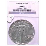 1987 NGC MS69 SILVER EAGLE