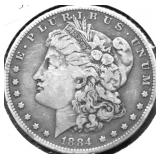 1884 O MORGAN DOLLAR VG
