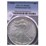 2000 PCGS MS69 SILVER EAGLE