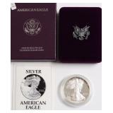 1993 PROOF SILVER EAGLE W BOX PAPERS