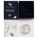2014 W SILVER EAGLE W BOX PAPERS