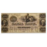 1950S GEM BU 100 $ CANAL BANK OBSOLETE NOTE
