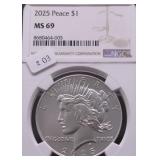 2025 NGC MS69 PEACE DOLLAR