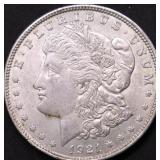 1921 MORGAN DOLLAR AU