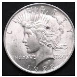 1922 CHOICE BU PEACE DOLLAR