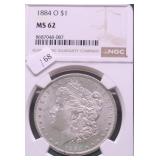 1884 O NGC MS62 MORGAN DOLLAR