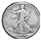1943 WALKING HALF DOLLAR XF