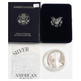 1996 PROOF SILVER EAGLE W BOX PAPERS