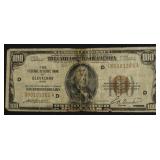 100 $ NATIONAL CURRENCY VF