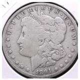 1891 O MORGAN DOLLAR VG