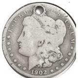 1902 MORGAN DOLLAR HOLE