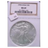 1994 NGC MS69 SILVER EAGLE