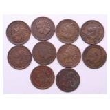 10 INDIAN HEAD CENTS
