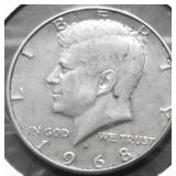 1968 D CHOICE BU KENNEDY HALF DOLLAR