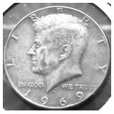 1969 KENNEDY HALF DOLLAT XF