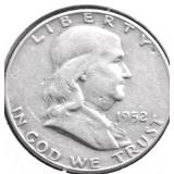 1952 D FRANKLIN  HALF DOLLAR VF