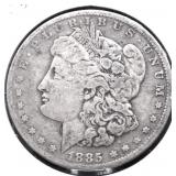 1885 O MORGAN DOLLAR VF