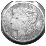 1921 S MORGAN DOLLAR VF