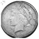 1922 PEACE DOLLAR XF