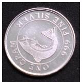 1 GRAM .999 SILVER ROUND