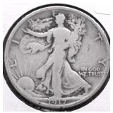 1917 S WALKING HALF DOLLAR VG
