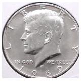 1969 S PROOF KENNEDY HALF DOLLAR