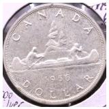 1956 CHOICE BU CANADA SILVER DOLLAR