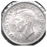 1937 CANADA SILVER DOLLAR AU+