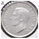 1952 CHOICE BU CANADA SILVER DOLLAR