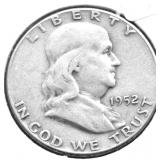 1952 FRANKLIN HALF DOLLAR VF