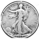 1938 WALKING HALF DOLLAR VF