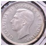 1939 S CHOICE BU CANADA SILVER DOLLAR