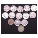 12 SILVER DIMES