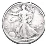 1945 WALKING HALF DOLLAR VF