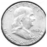 1962 FRANKLIN HALF DOLLAR XF