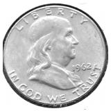 1962 D FRANKLIN HALF DOLLAR VF