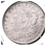 1921 MORGAN DOLLAR AU