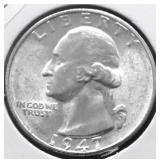 1947 S CHOICE BU WASHINGTON QUARTER